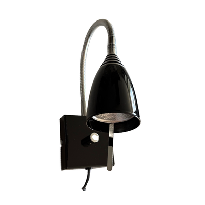 Kontrast Vägglampa Blank Svart