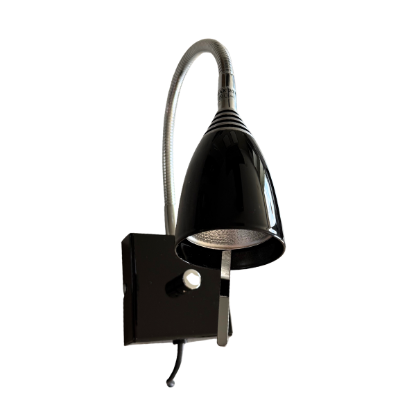 Kontrast Vägglampa Blank Svart