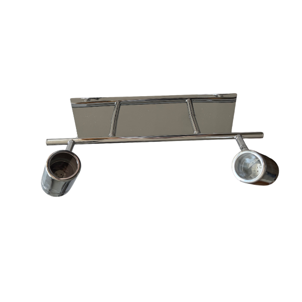 V526 Möja Vägglampa 2L IP44 Krom
