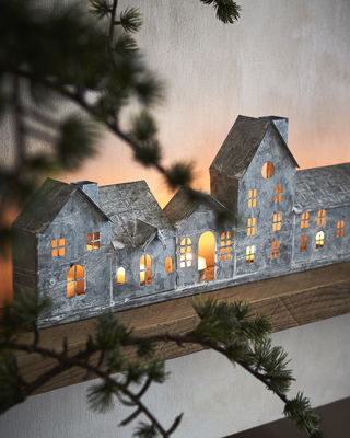 Fenix Ljuslykta Hus L68 Grå/Vit