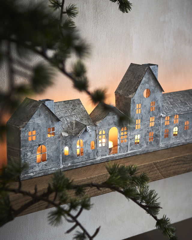 Fenix Ljuslykta Hus L68 Grå/Vit