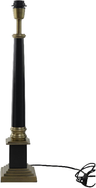 Wexford Grande Lampfot H65 Svart/Antik Mässing