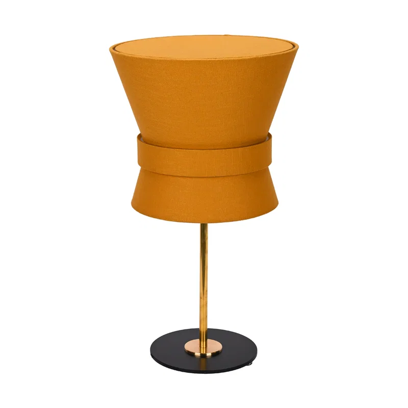 Bow Bordslampa H50 Rå Mässing/Gul Ockra
