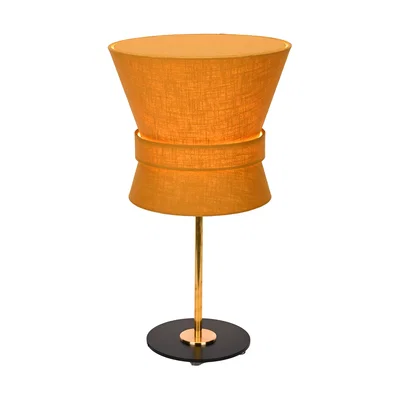 Bow Bordslampa H50 Rå Mässing/Gul Ockra
