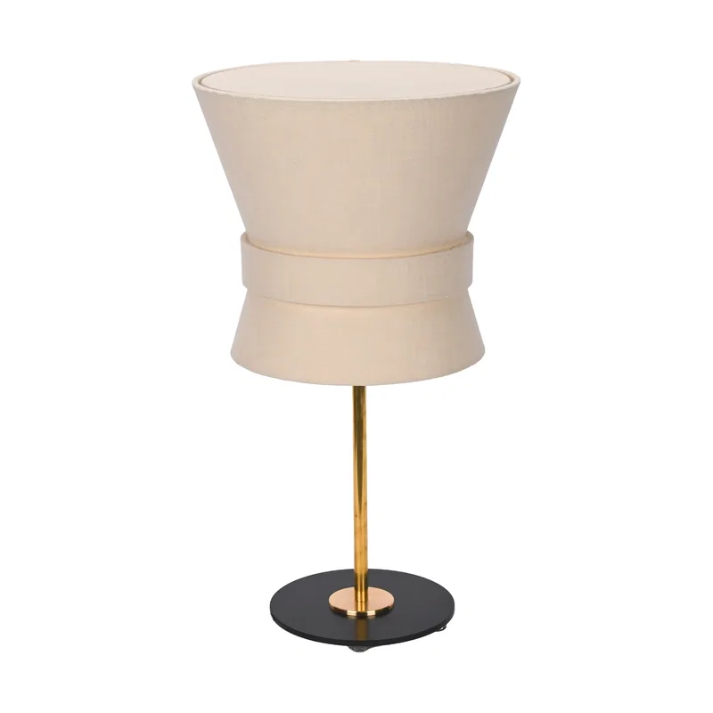 Bow Bordslampa H50 Rå Mässing/Krämvit