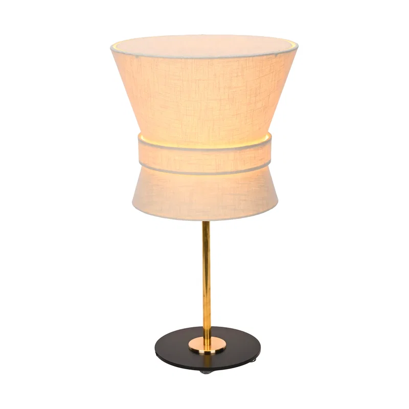 Bow Bordslampa H50 Rå Mässing/Krämvit
