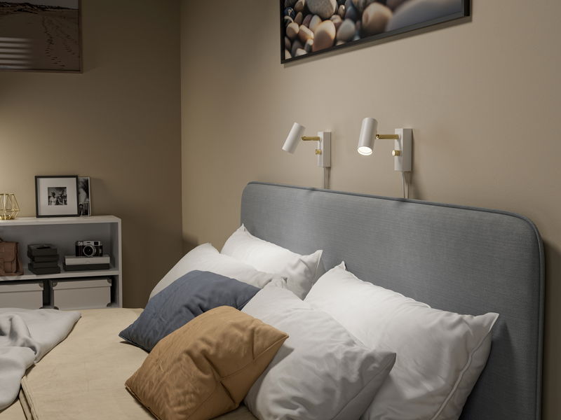 Cato LED Vägglampa Vit/Mässing