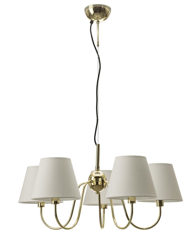 Lynx Taklampa D75 Mässing/Vit