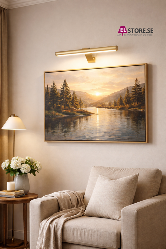 Tavelbelysning Uppladdningsbar LED Mässing