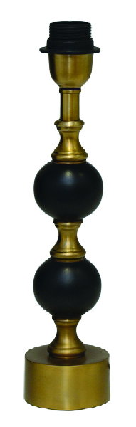 Charlotta Lampfot H29 Svart/Antik Mässing