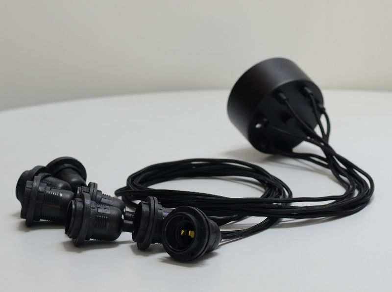 Bistro Multi Takupphänge 7xE27 Svart