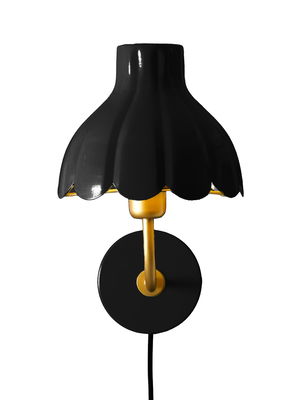 Wells vägglampa svart