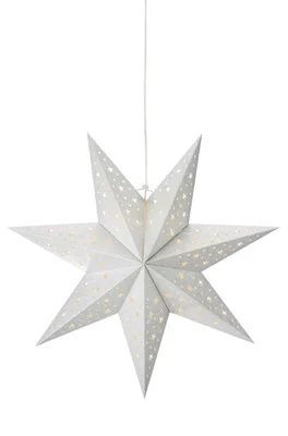 Blank Batteridriven Julstjärna 45cm Silver