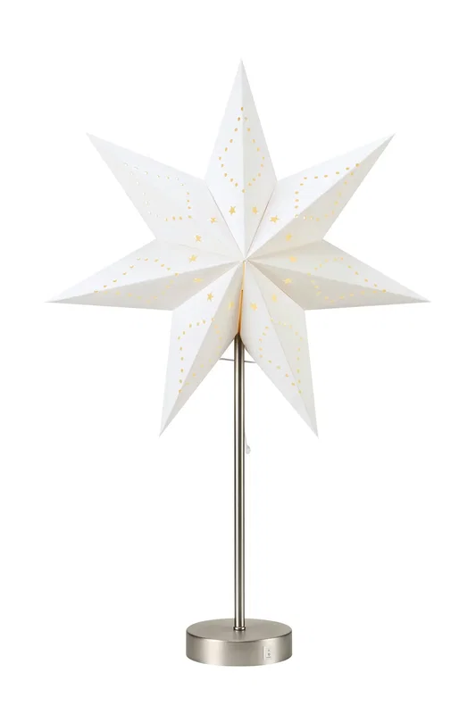 Mathilda Sladdlös Bordsstjärna 45cm Vit/Stål