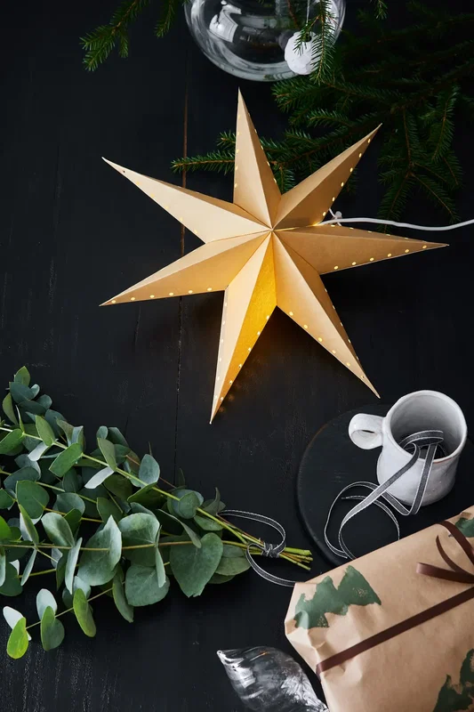 Guld Julstjärna - Billiga priser