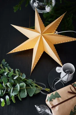 Stor guldig julstjärna