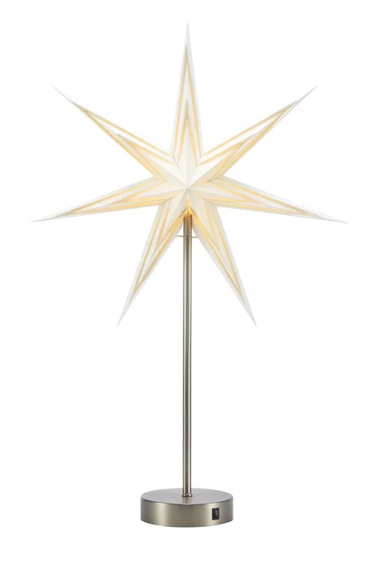Sarah Sladdlös Bordsstjärna 45cm Vit/Stål