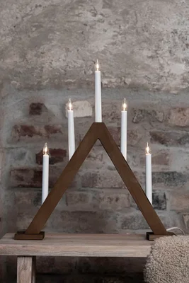 Trä adventsljusstakar