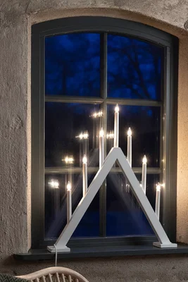 Vita Adventsljusstakar 7 Ljus