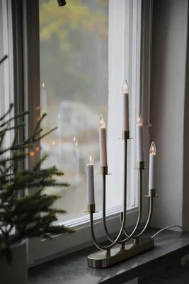 Antikmässings ljusstake