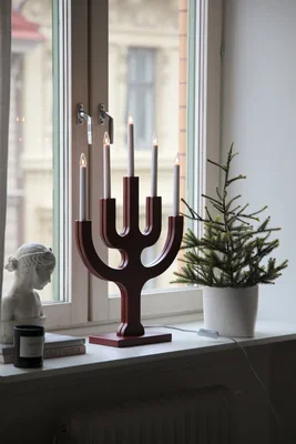 Röd julbelysning