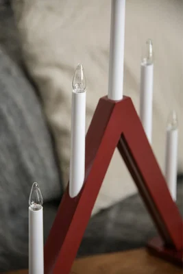 Röda adventsljusstakar från Markslöjd