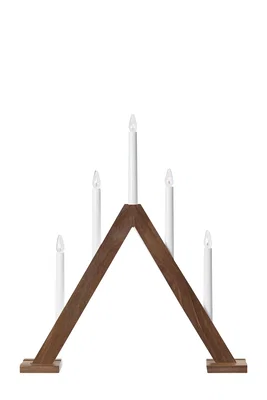 Ariele Ljusstake 5L Mörkbrun