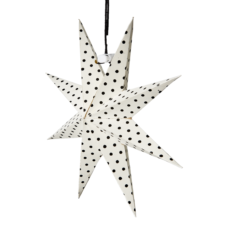 Prickig julstjärna - 20cm - Små juldekorationer