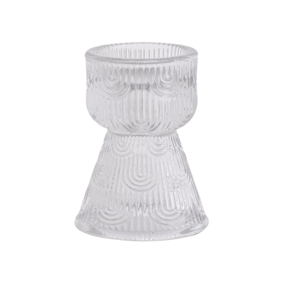 Elegant ljusstake i klarglas