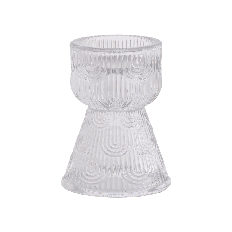 Elegant ljusstake i klarglas
