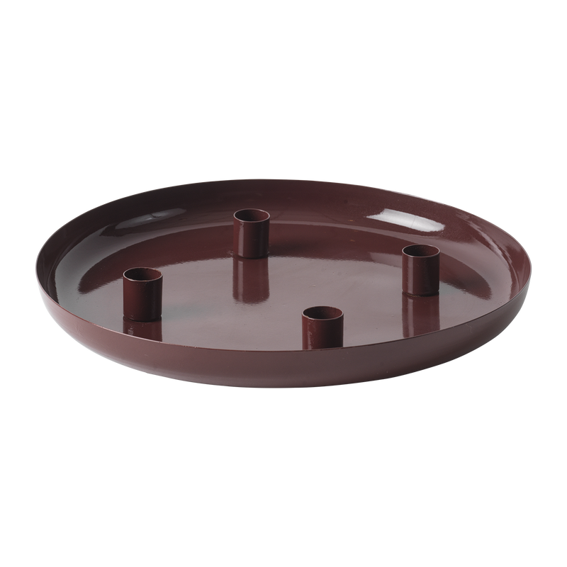 Mindy Ljusstake Burgundy 4-ljus