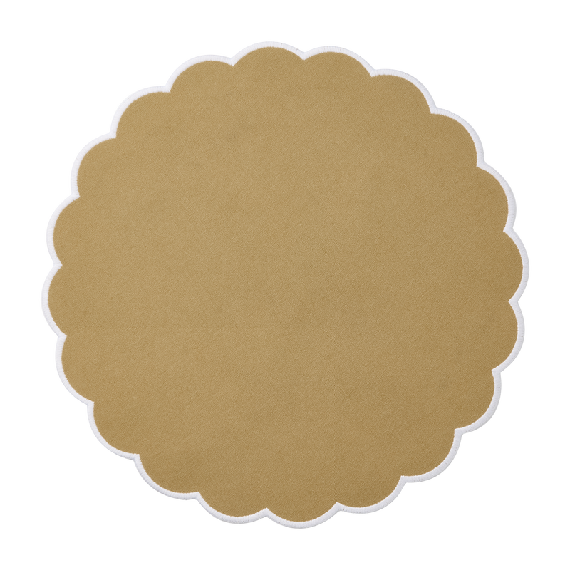 Flora Tallriksunderlägg D36 Gul 6-pack