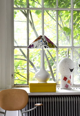 Bella Lampfot H50 Vit glossy