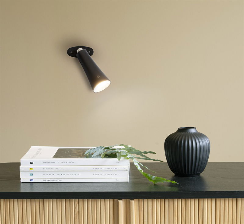 No Cable Uppladdningsbar LED Svart