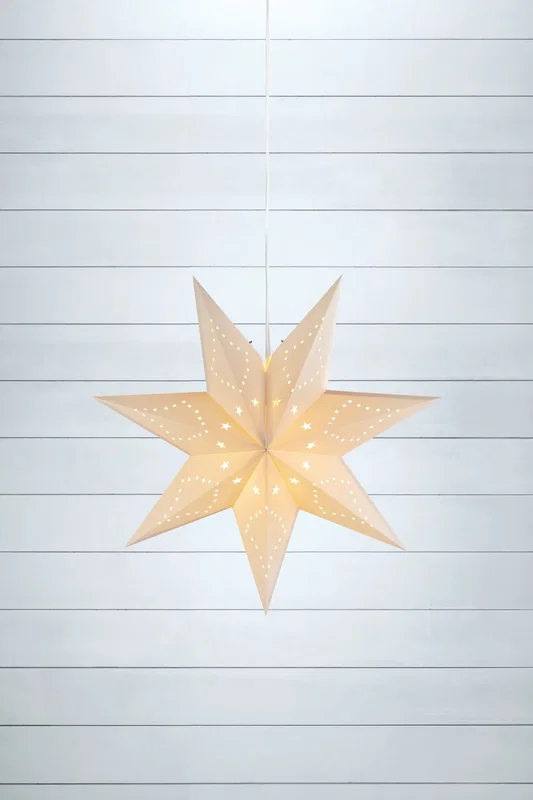 Saturnus Julstjärna 45cm Vit