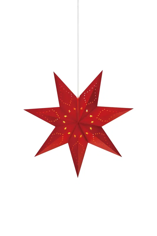 Saturnus Julstjärna 45cm Röd