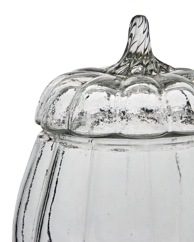 Pumpa glas dekoration - höstdekorationer