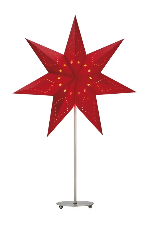Saturnus Bordsstjärna 45cm Röd