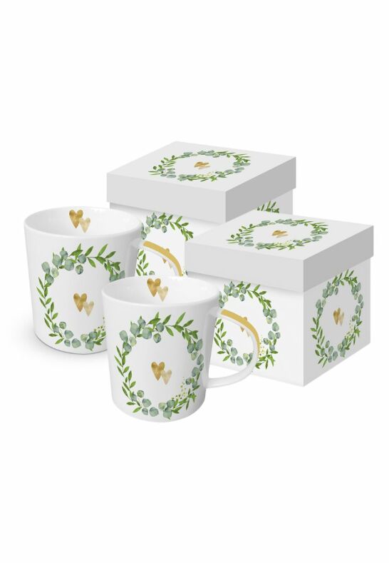 Two Hearts Trend mugg 40 cl 2-p