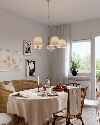 Lynx Taklampa D75 Krom/Vit