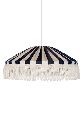 Capri taklampa 50 blå/vit frans