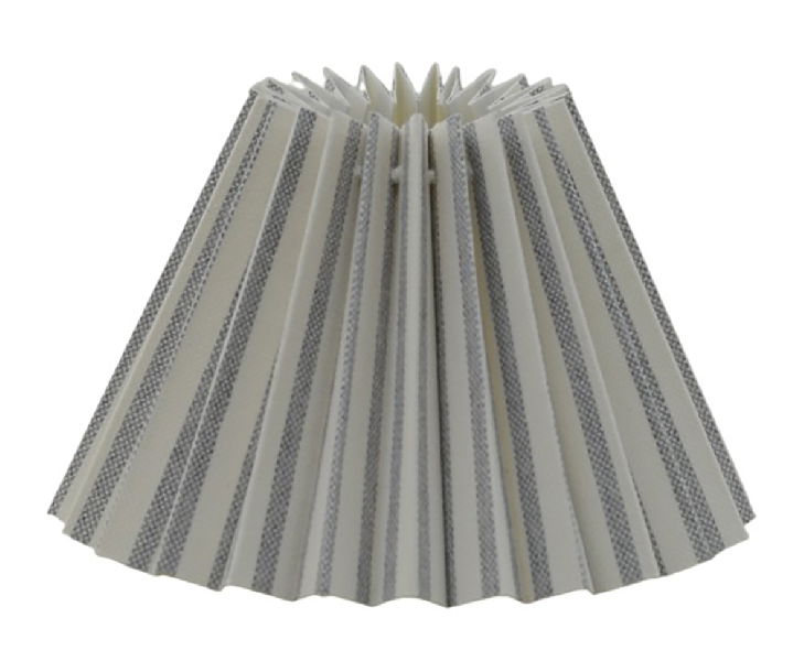 James Stripe Skärmar Plisserad Ljusblå