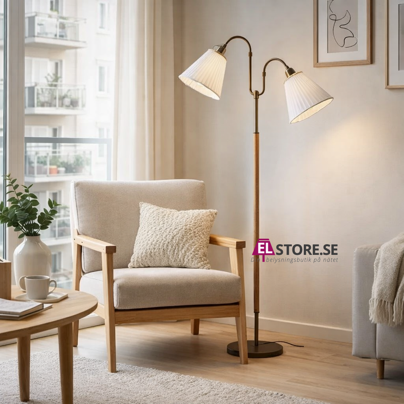 G 288 Gripsholm golvlampa 2L oxid/ek