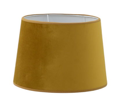 Velutto Sammet Skärmar Rund Mustard