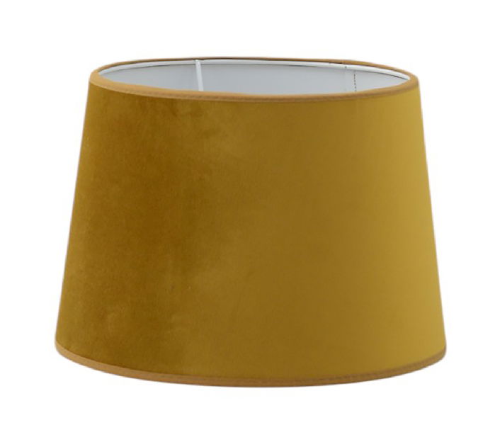 Velutto Sammet Skärmar Rund Mustard