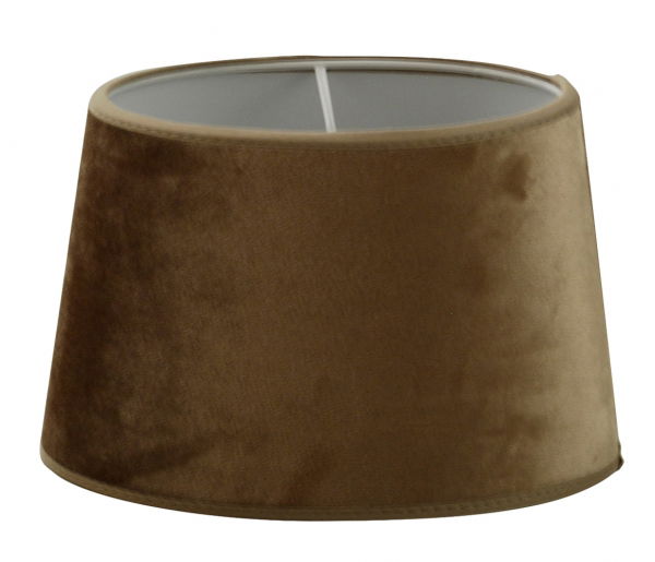 Velutto Sammet Skärmar Oval Tobacco