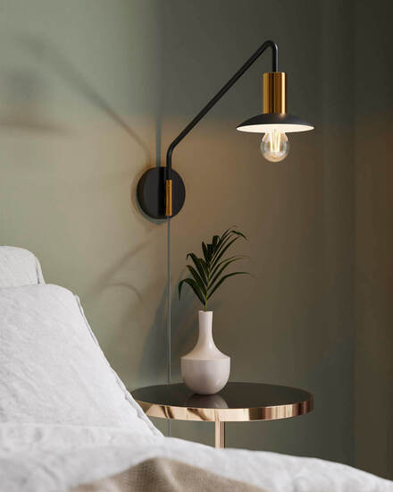 Quinn Vägglampa Matt Svart