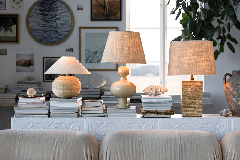 Fiona bordslampa 40 creme