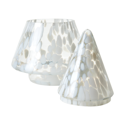 Gran Skål m. lock Vit/Isblå