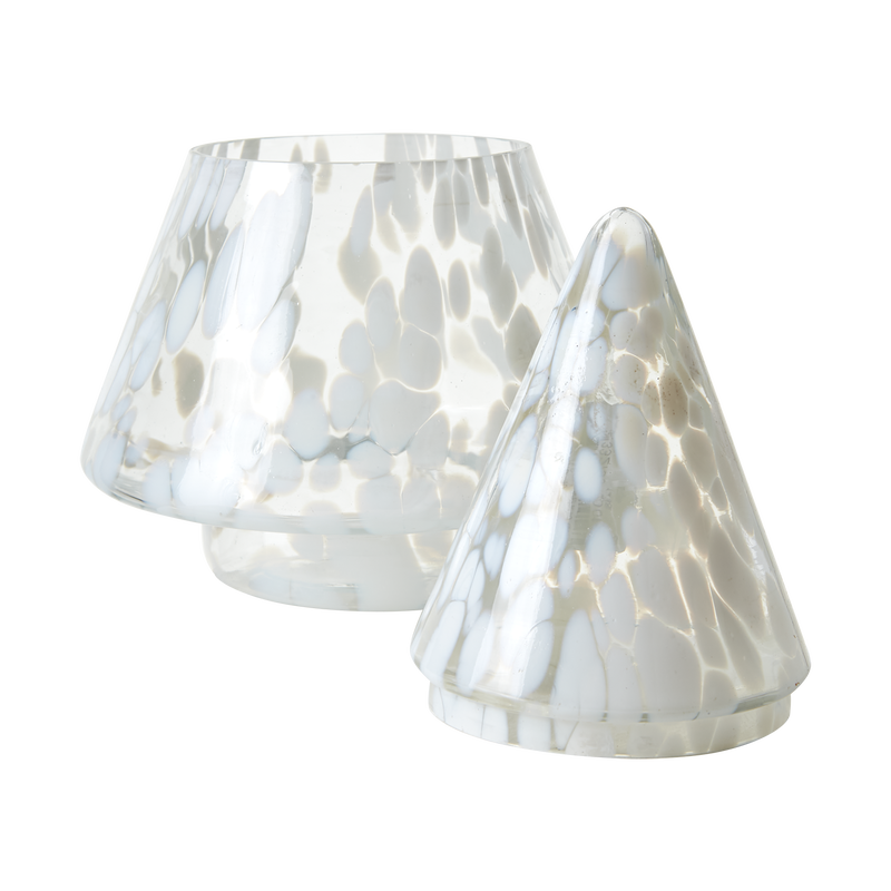 Gran Skål m. lock Vit/Isblå